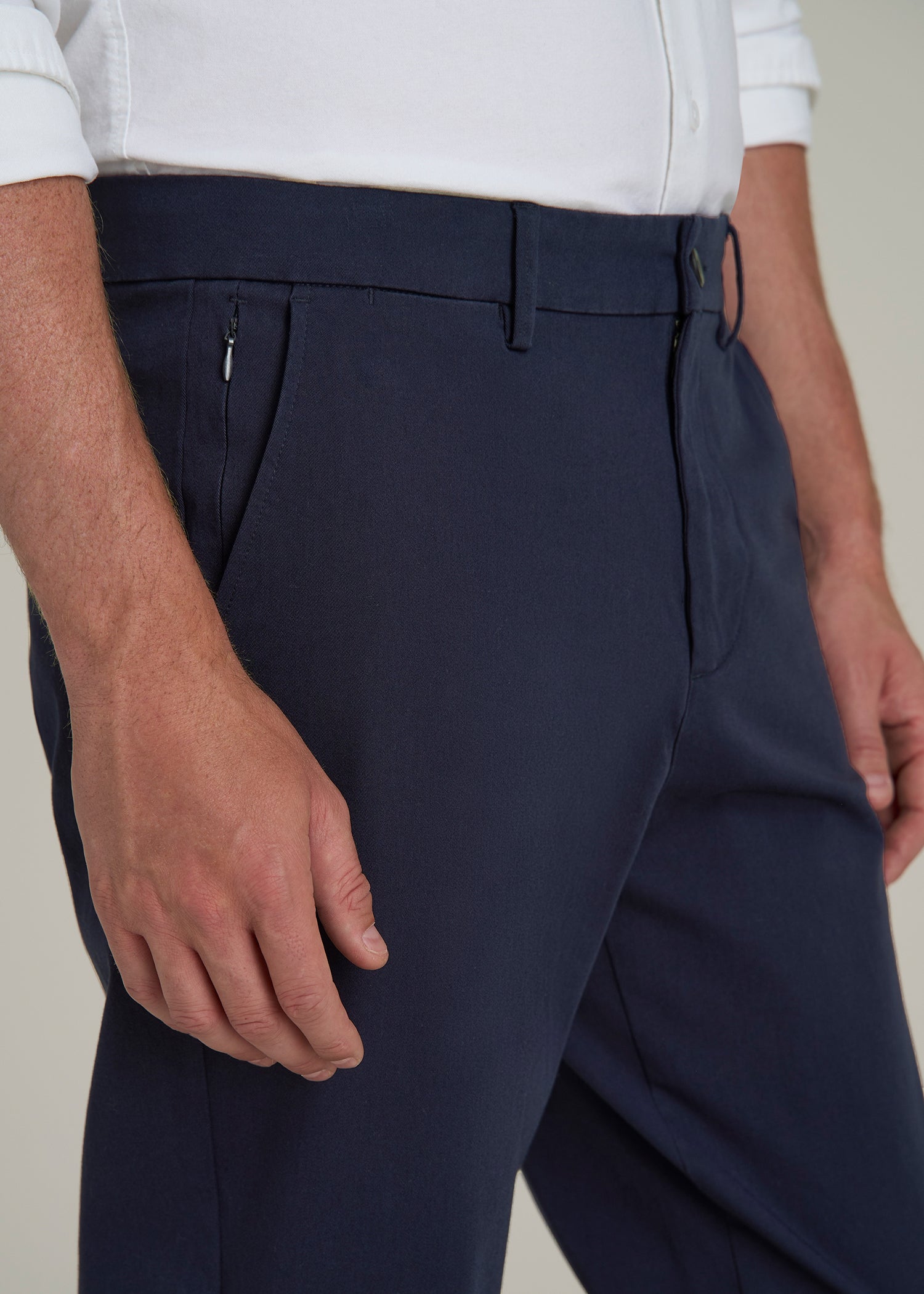4-Way Stretch Commuter Tapered Chino Pants for Tall Men in Patriot Blue