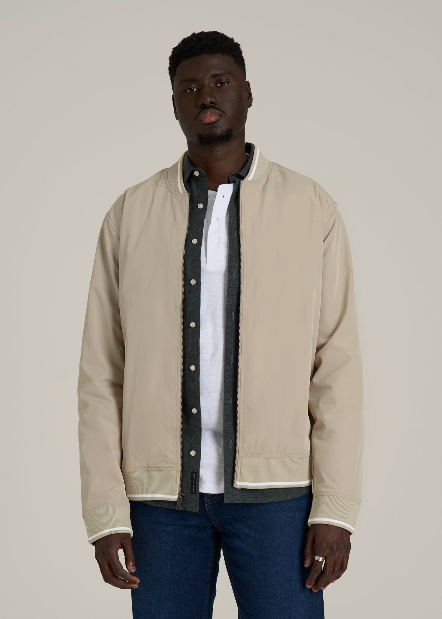 A.T. Bomber Jacket for Tall Men in Desert Khaki