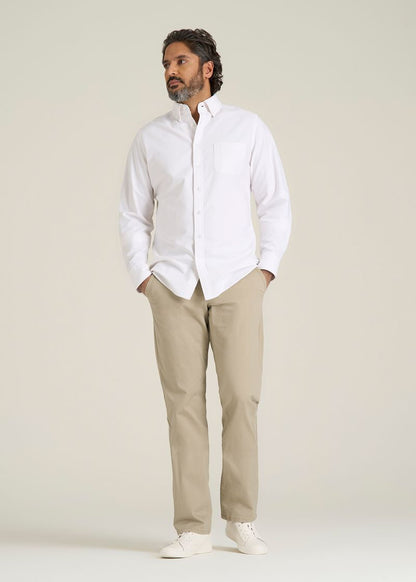 Carman TAPERED Chinos for Tall Men in Desert Khaki