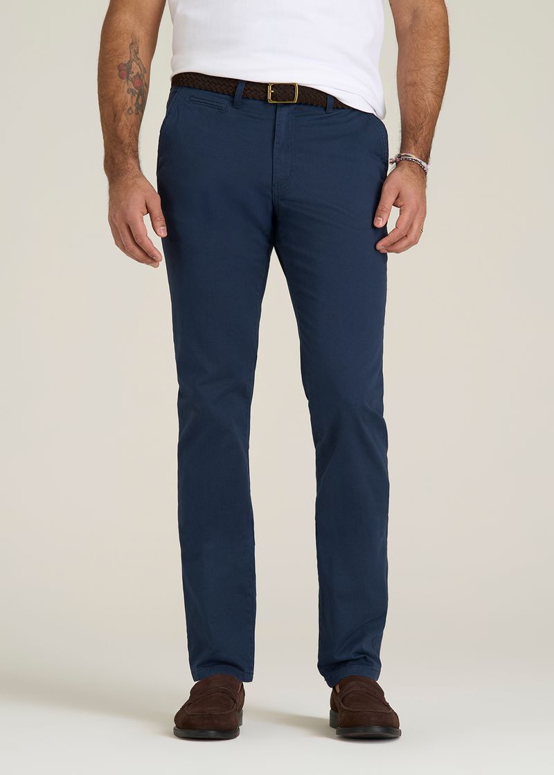 Carman TAPERED Chinos for Tall Men in Marine Navy