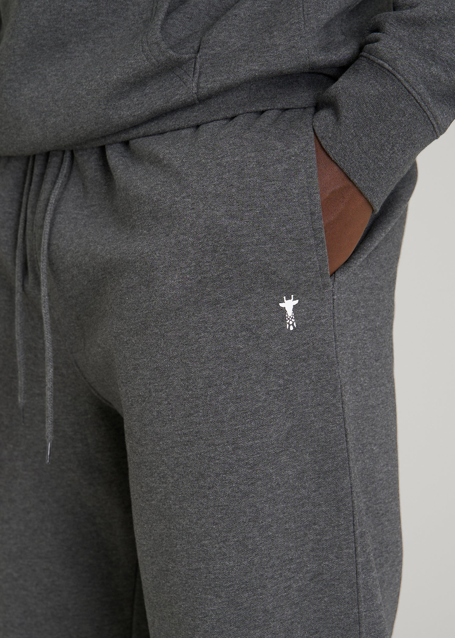 Core Motion Fleece Straight Leg Sweatpants for Tall Men in Charcoal Mix