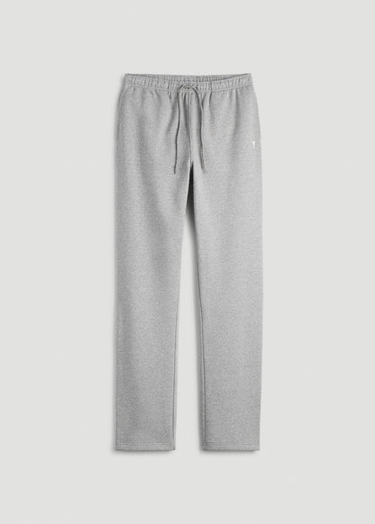 Core Motion Fleece Straight Leg Sweatpants for Tall Men in Heathered Grey