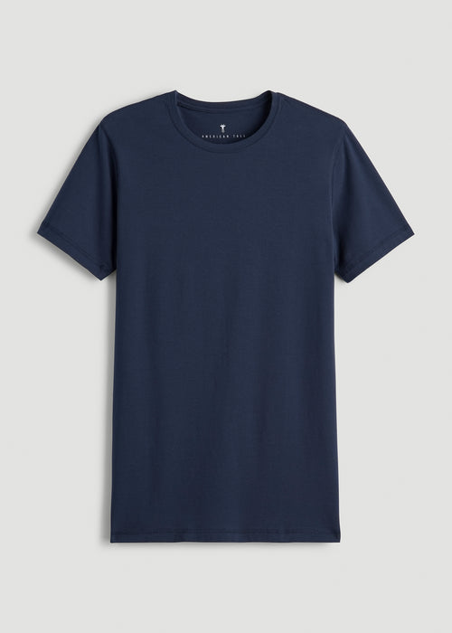 The Essential Slim Fit Crewneck Tee for Tall Men in Navy