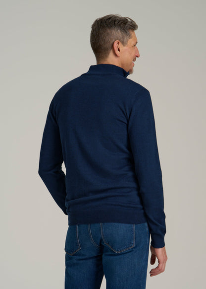 Everyday Quarter-Zip Sweater for Tall Men in Patriot Blue
