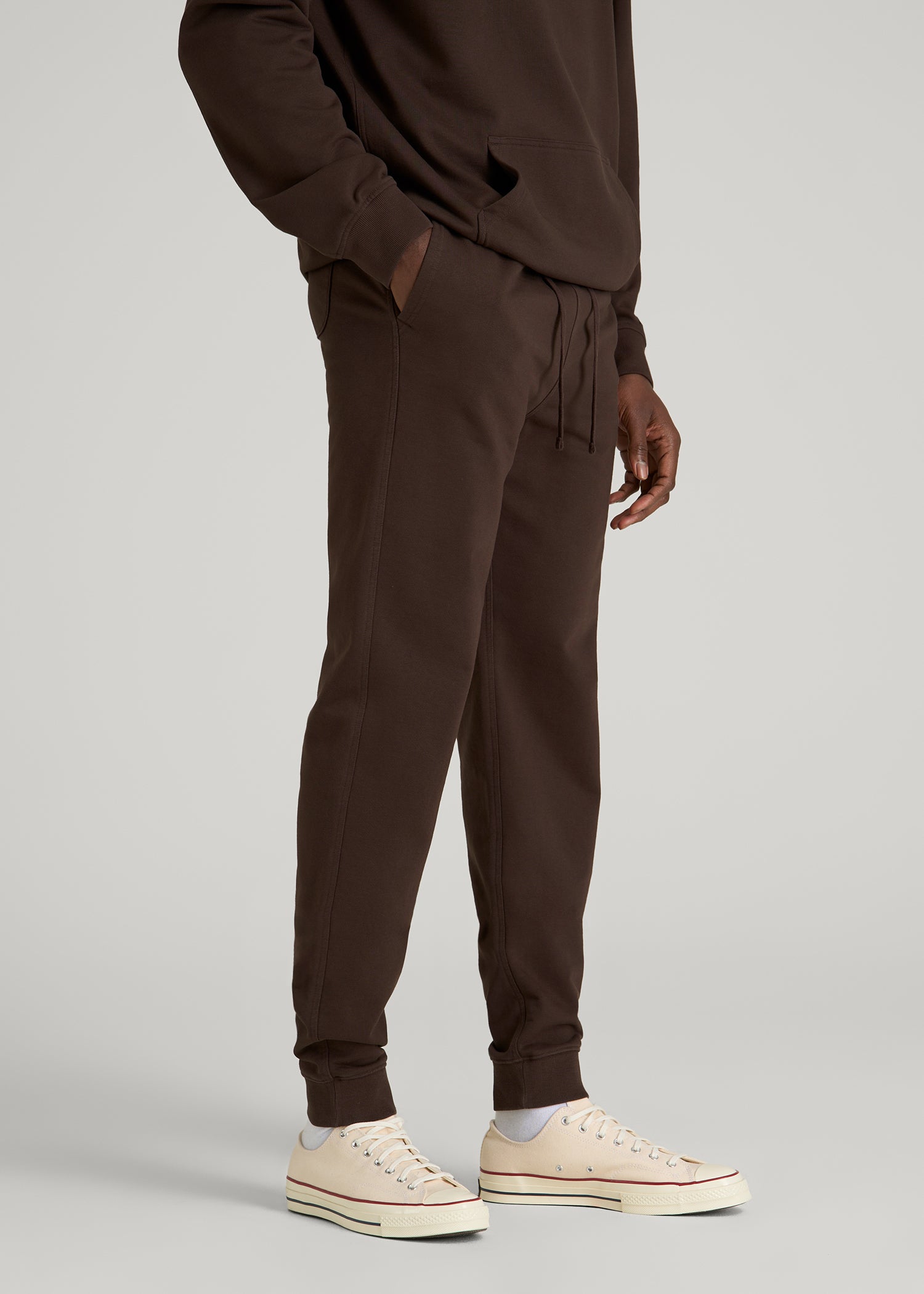 Everyday French Terry Jogger for Tall Men in Espresso