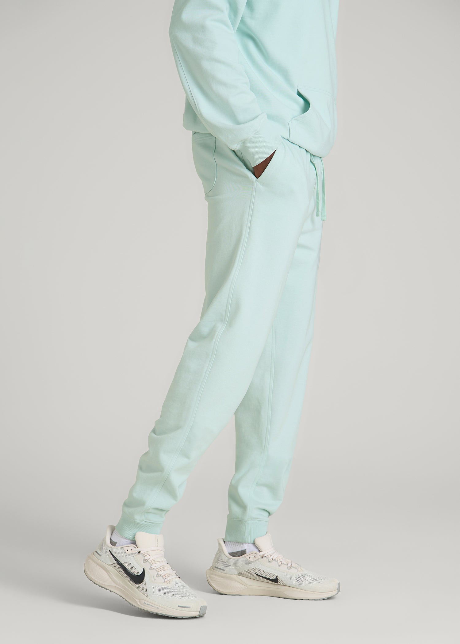 Everyday French Terry Jogger for Tall Men in Opal Blue