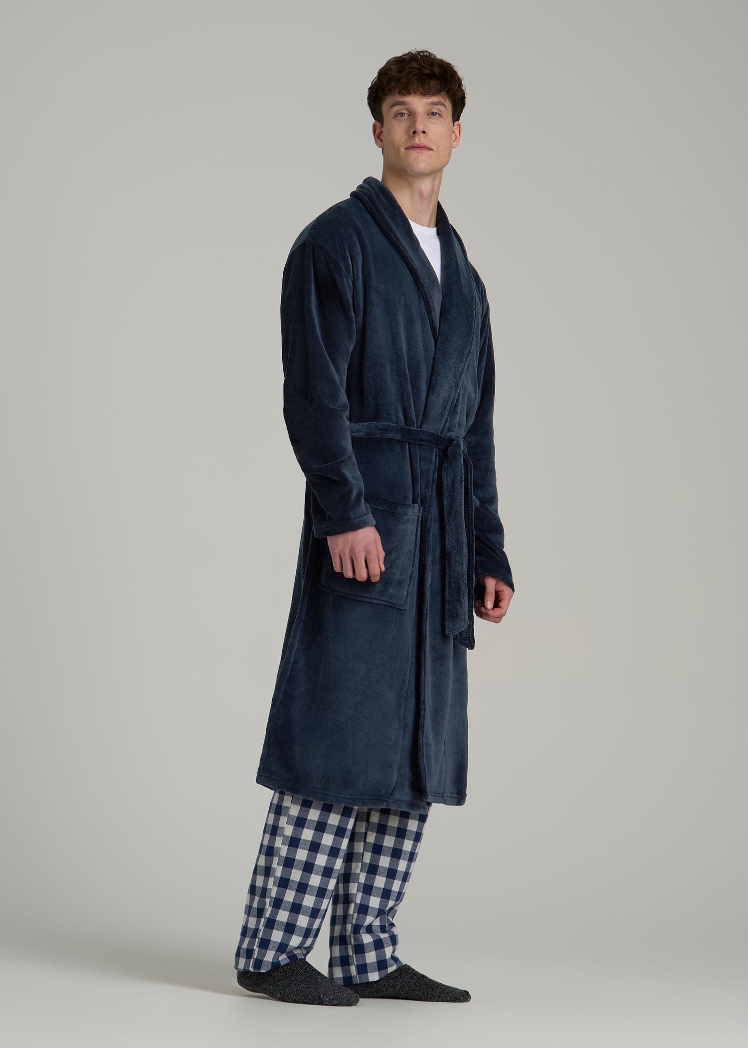 Robe for Tall Men in Navy