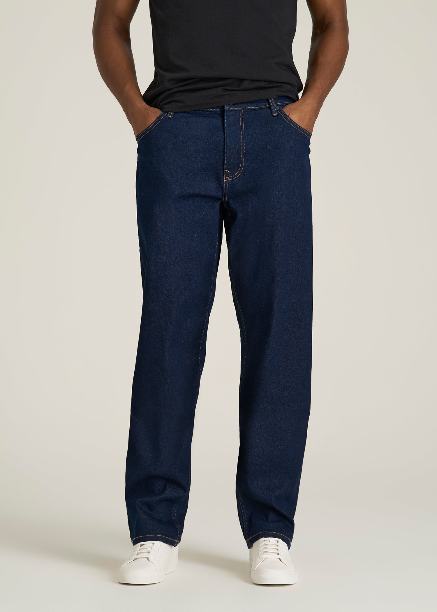 Mason Relaxed Fit Jeans for Tall Men in Deep Indigo Wash