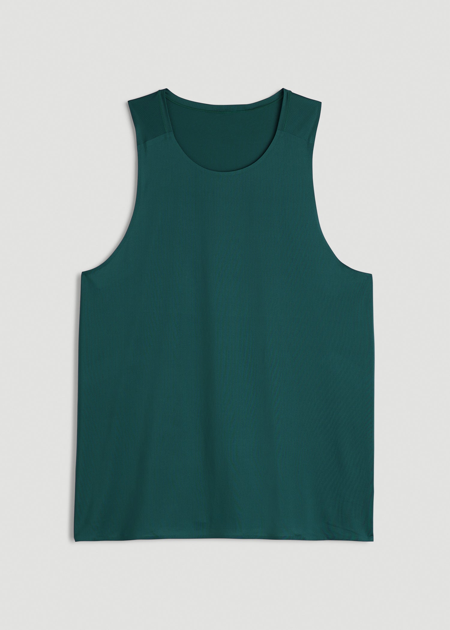 Perforated Training Singlet for Tall Men in Deep Teal
