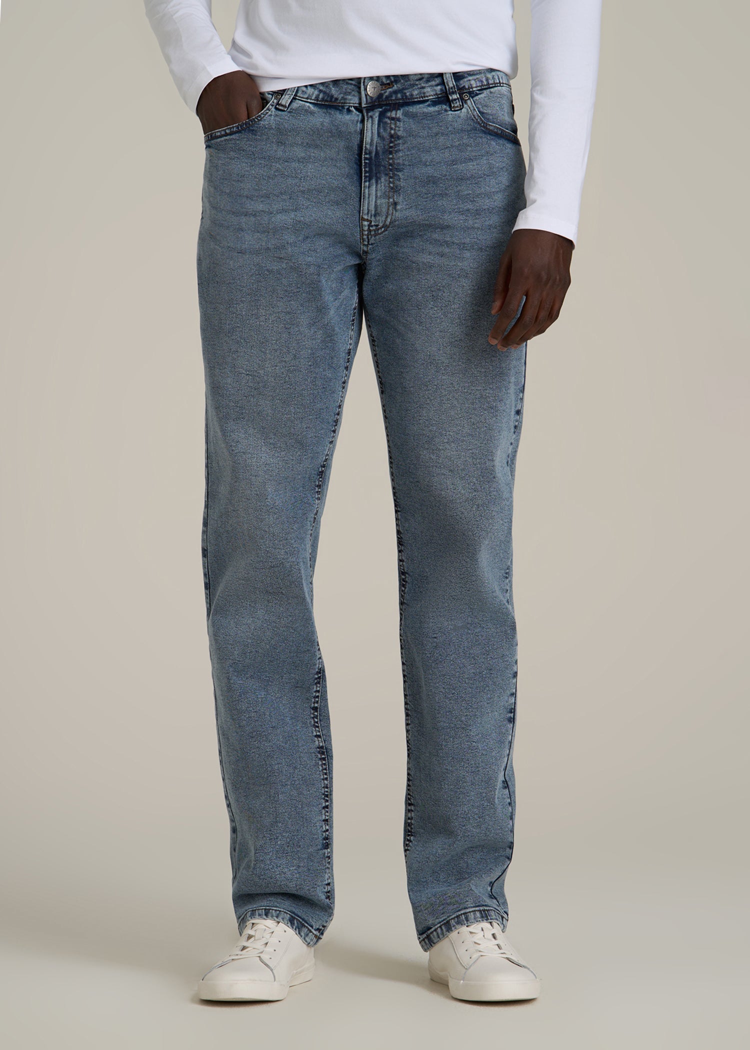 Mason Relaxed Fit Jeans for Tall Men in Vintage Faded Blue