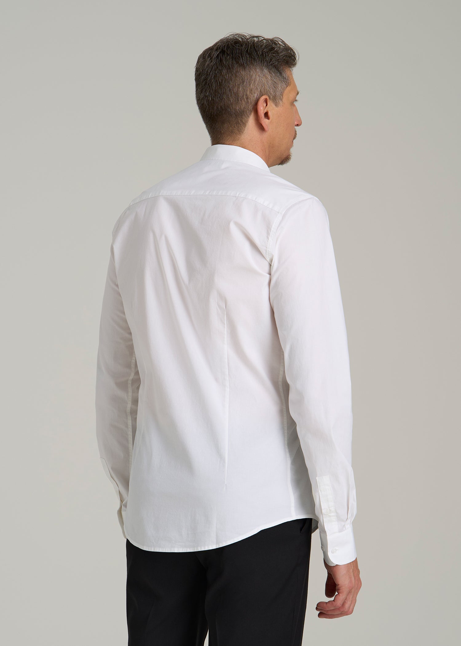 Oskar Button-Up Dress Shirt for Tall Men in Bright White