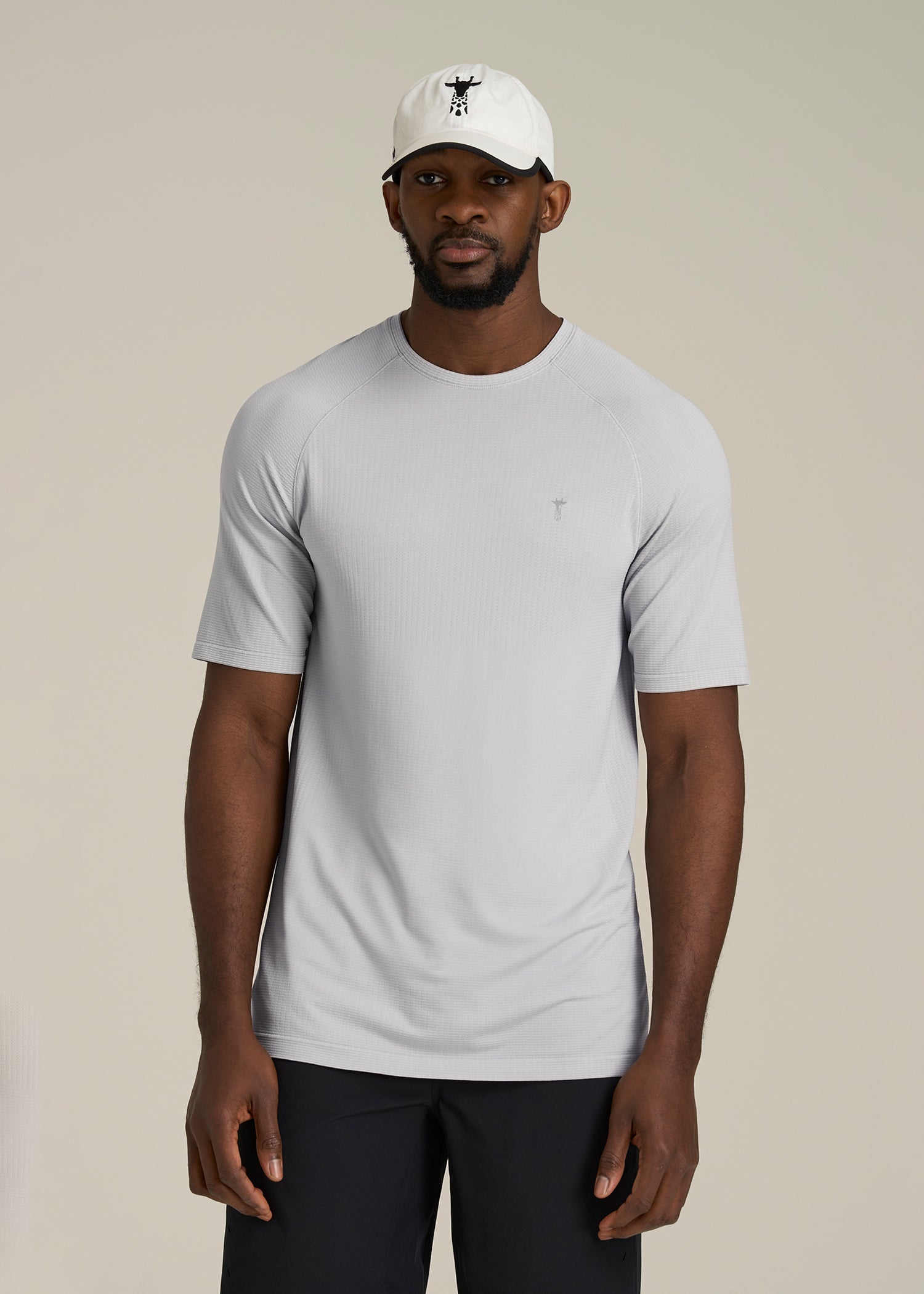 Vented Training Top for Tall Men in Silver Drop