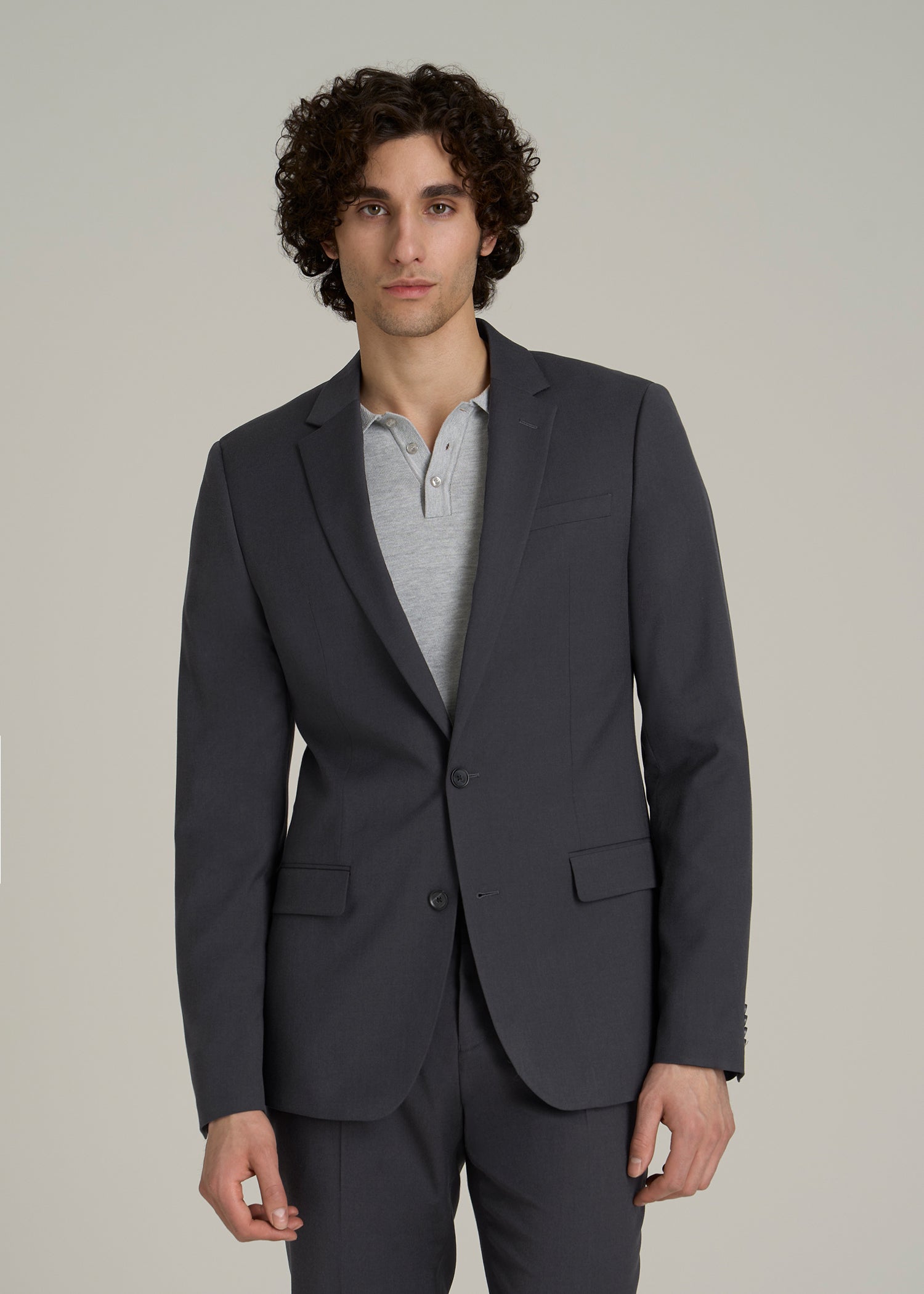 Suit Jacket for Tall Men in Mid Grey
