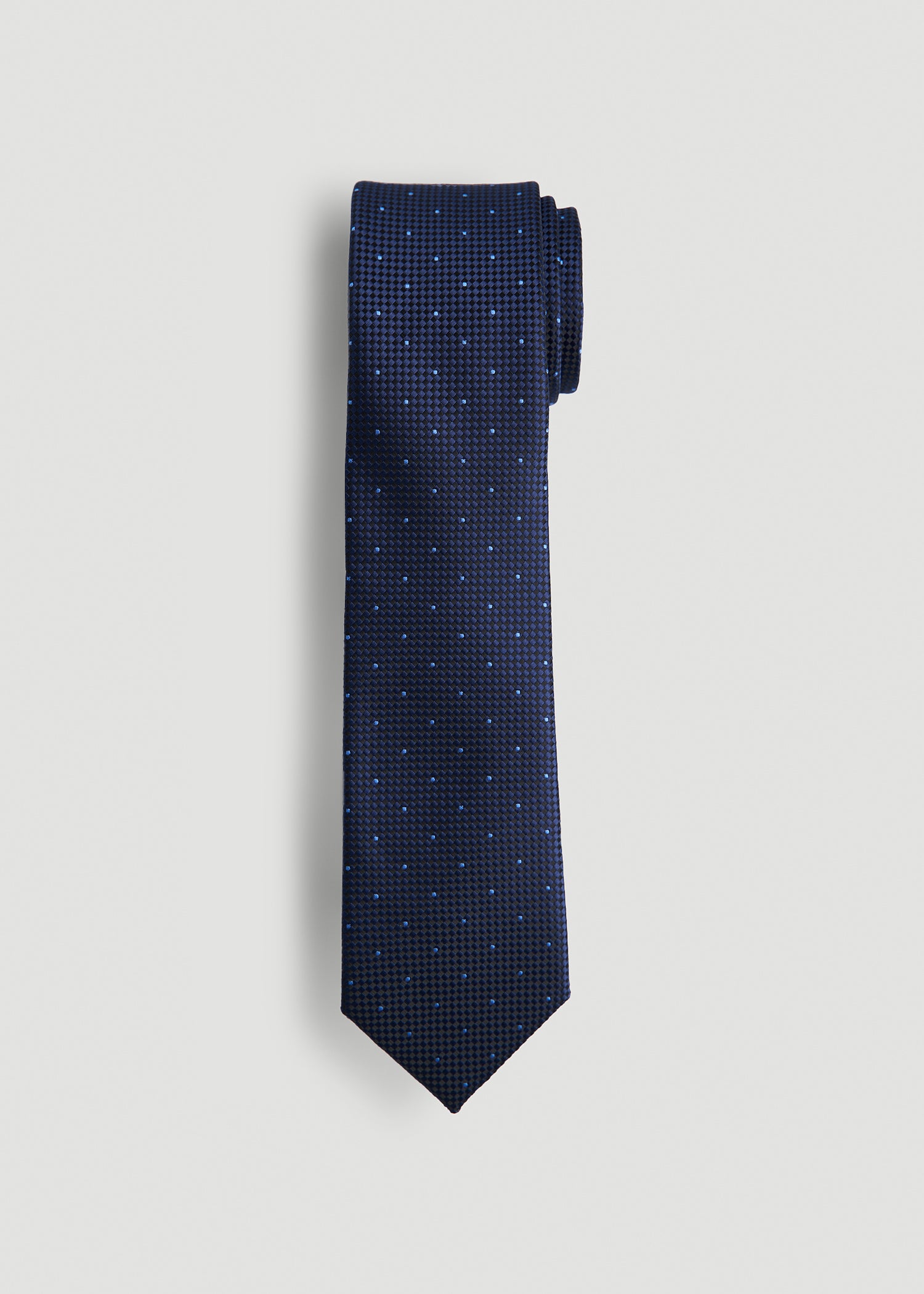 Dress Ties for Tall Men in Navy Dot