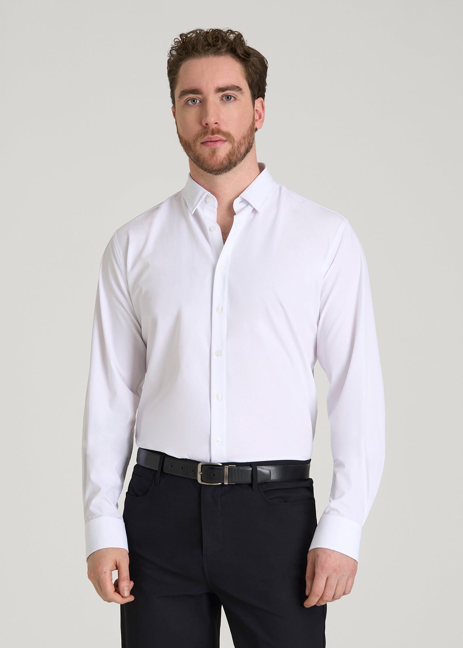 Traveler Stretch Dress Shirt in White