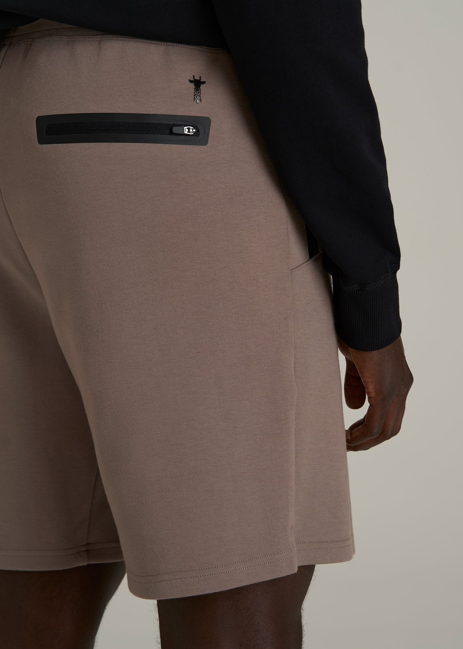 Tech Motion Fleece Shorts for Tall Men in Portobello