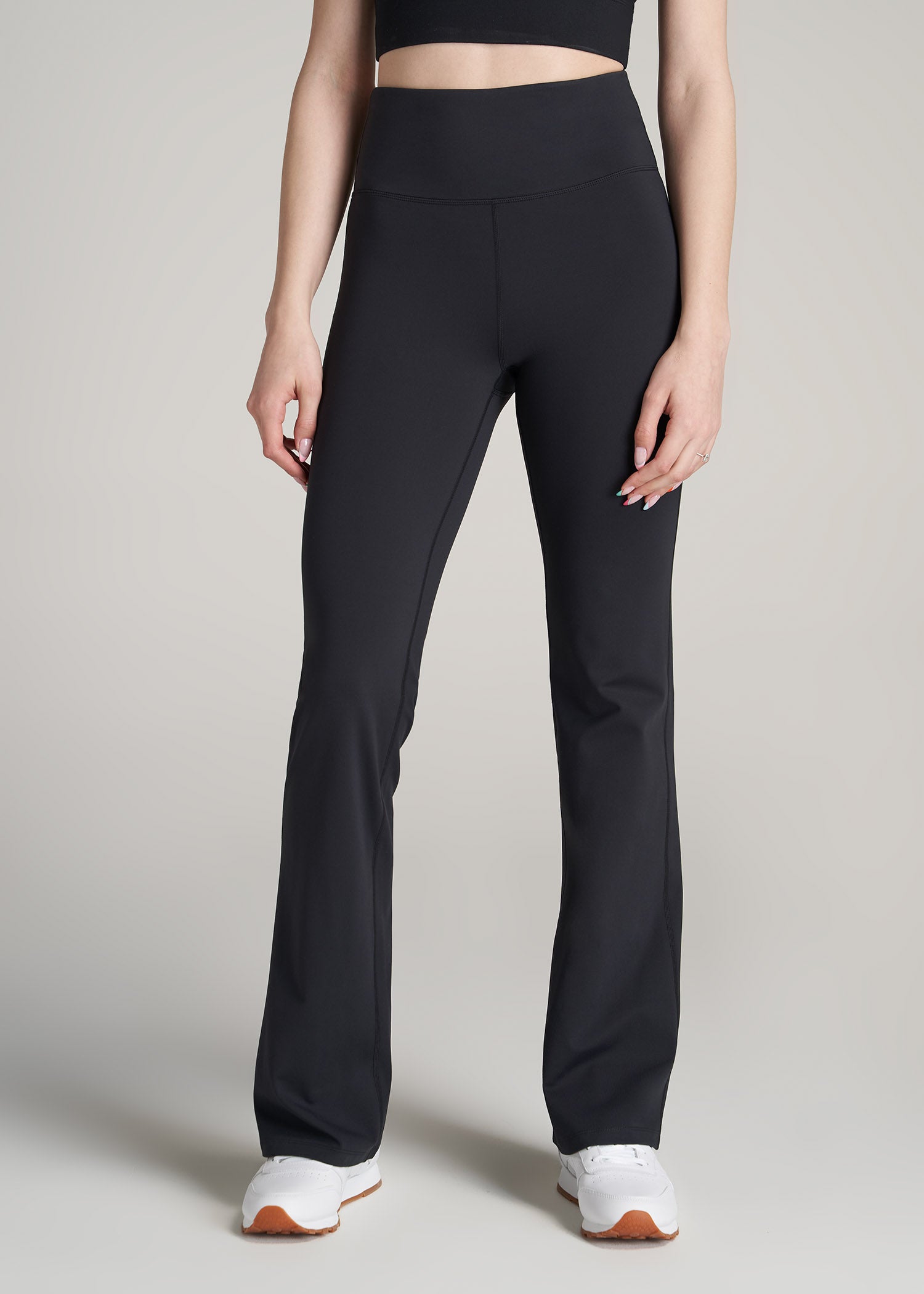 American-Tall-Women-Balance-OpenBottom-Yoga-Pant-Black-front