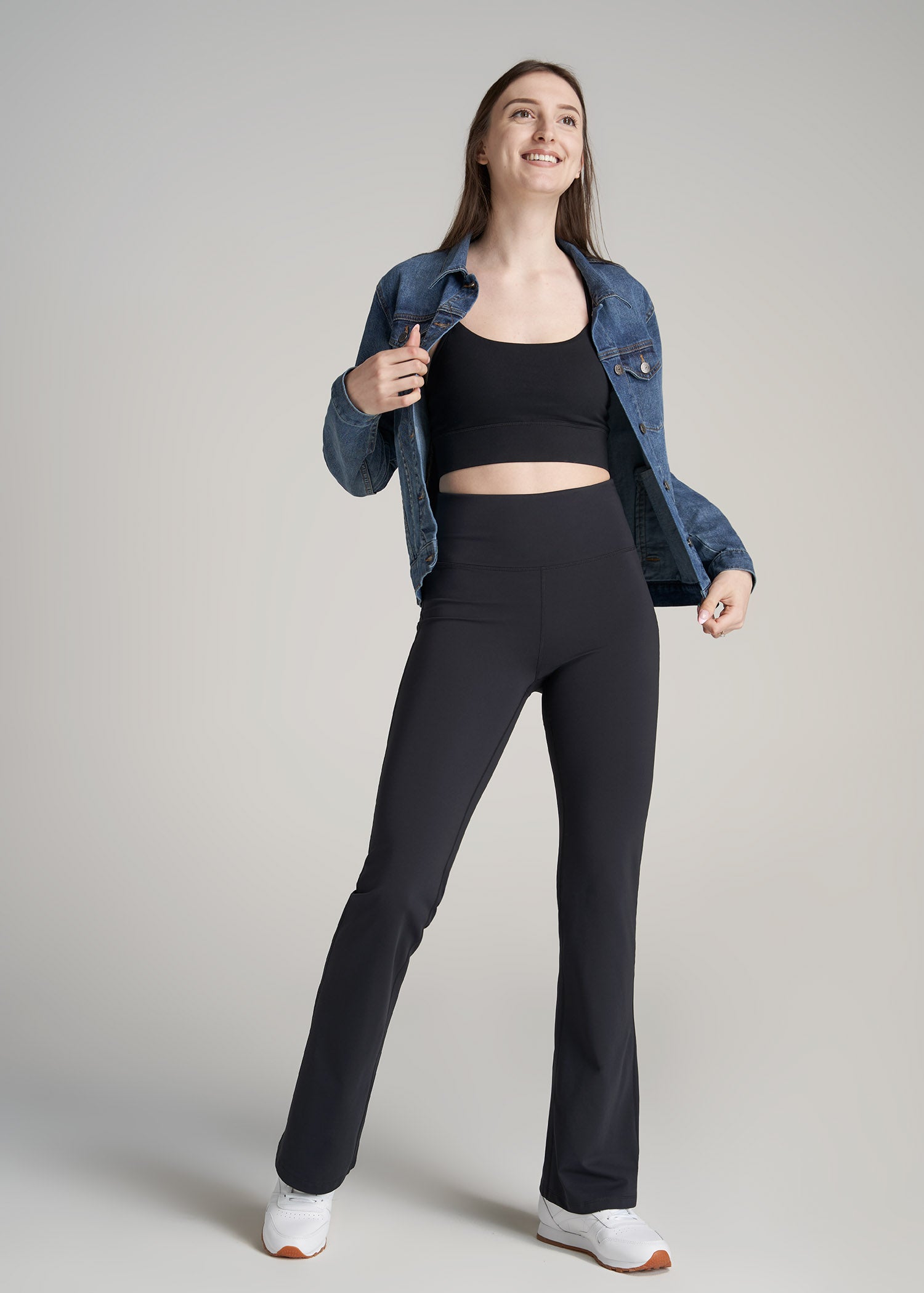 American-Tall-Women-Balance-OpenBottom-Yoga-Pant-Black-full