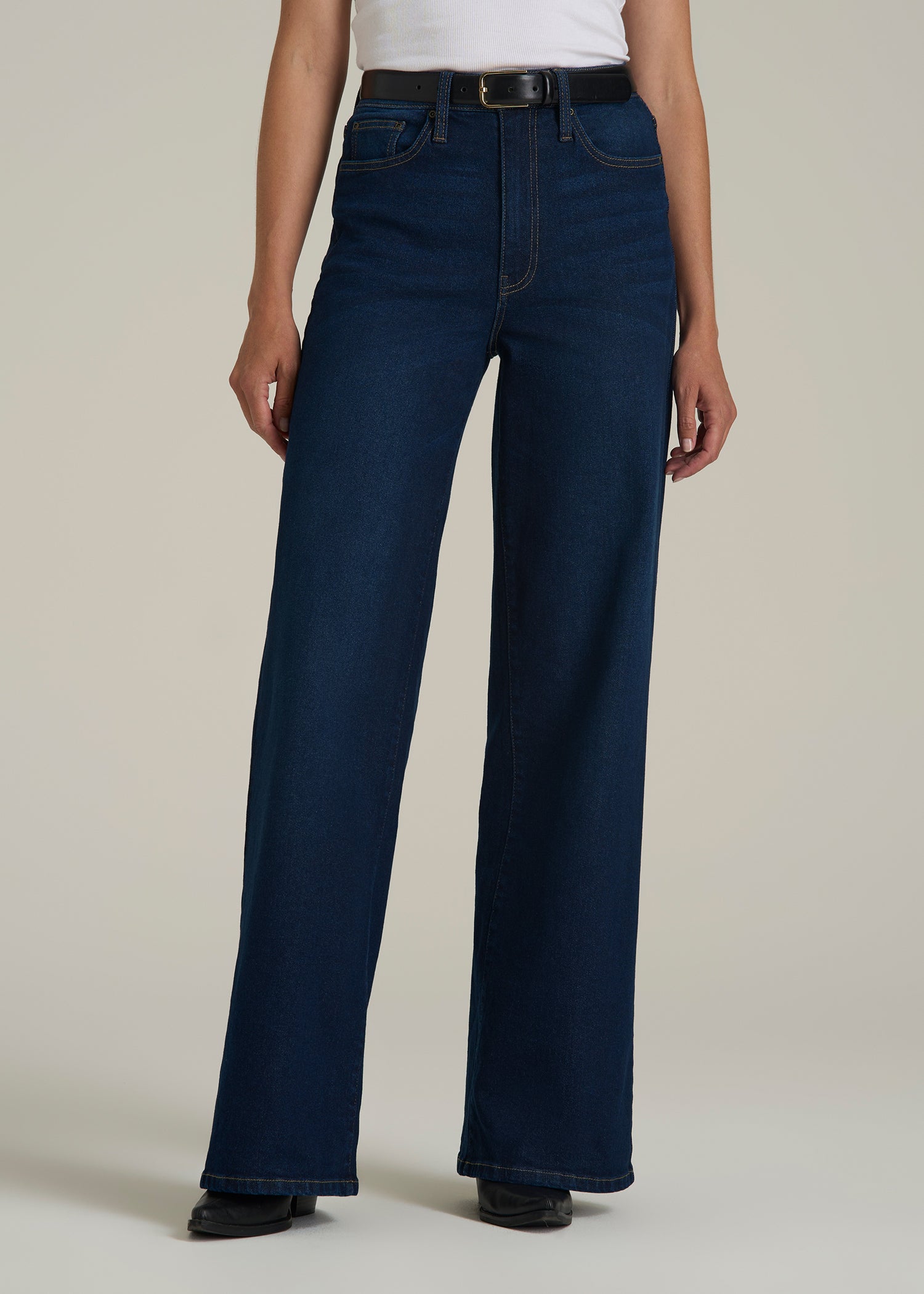 Stevie Wide Leg Jeans for Tall Women in Indigo Dusk